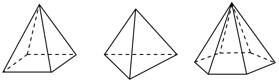Рисунок треугольной пирамиды по математике